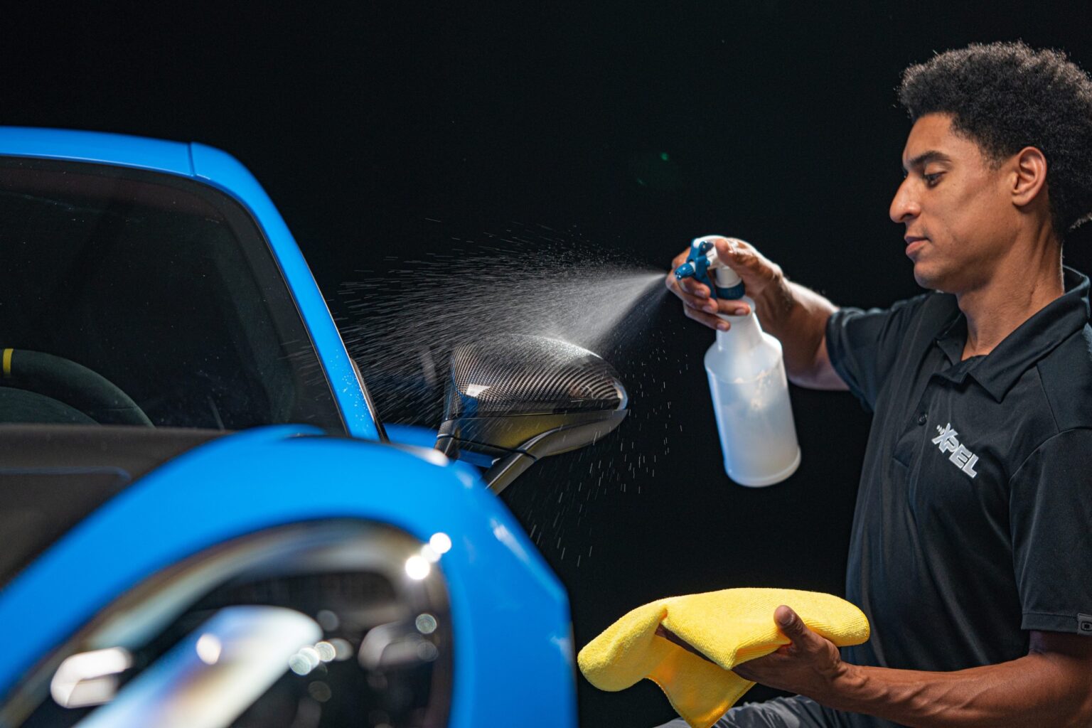 Front-end matte paint protection film installation